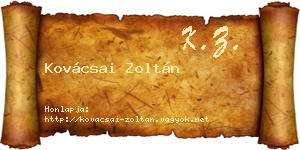 Kovácsai Zoltán névjegykártya