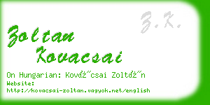 zoltan kovacsai business card